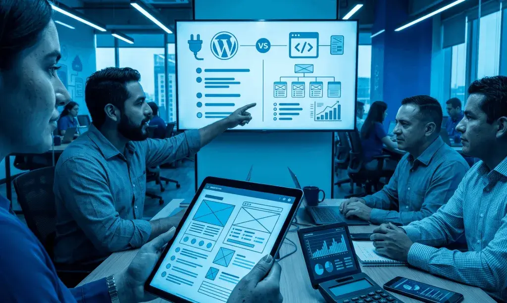 WordPress vs página web a medida